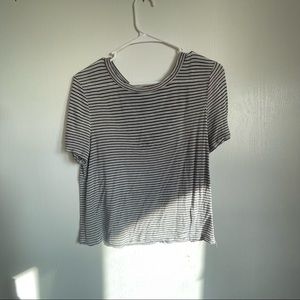 Grey striped T shirt